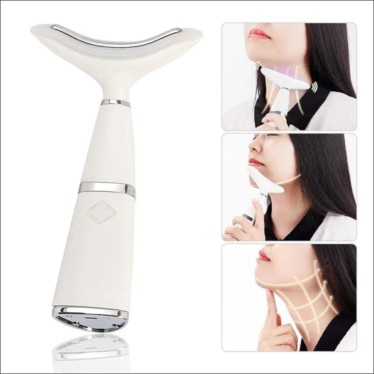 LED Photon Therapy Neck and Face Lifting Tool Vibration Skin