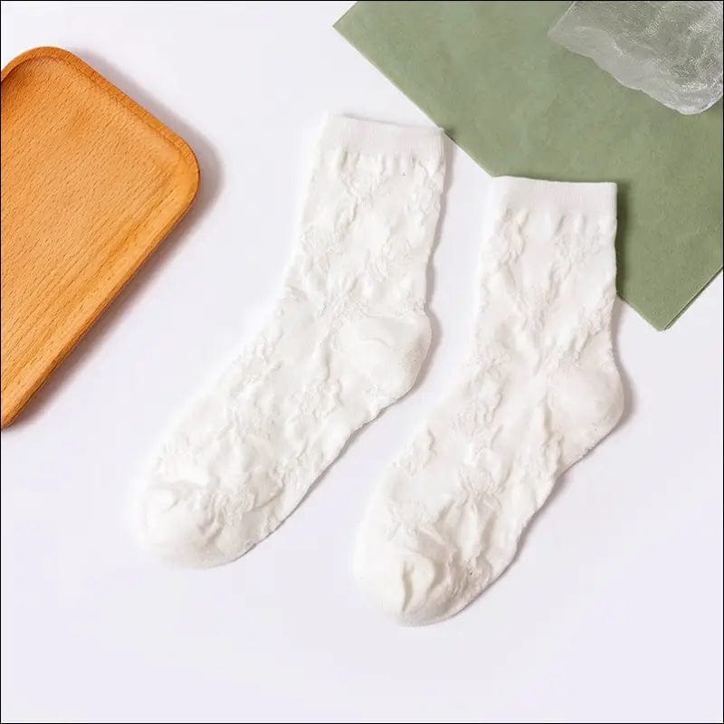 LOLITA Lolita Lei Silk Floral Heap Stack Socks Japanese JK