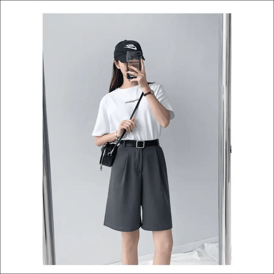 Lui Van Fan Summer thin section high waist slim easing