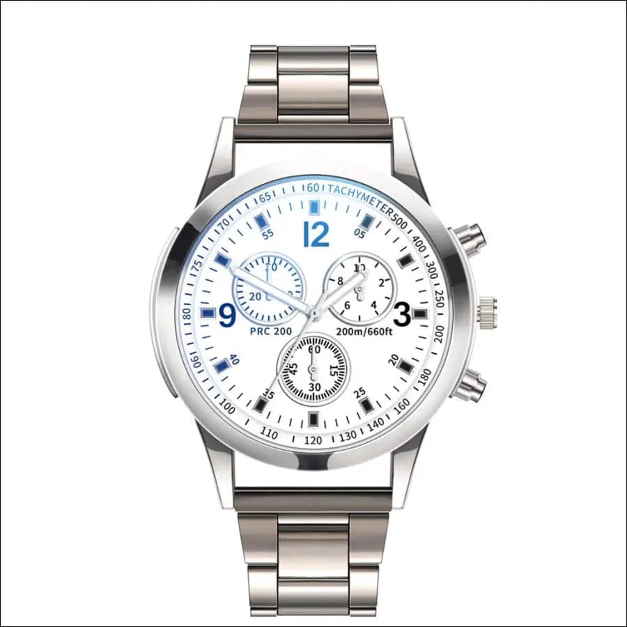 Luxury Men’s Business Quartz Watches Stainless Steel Round