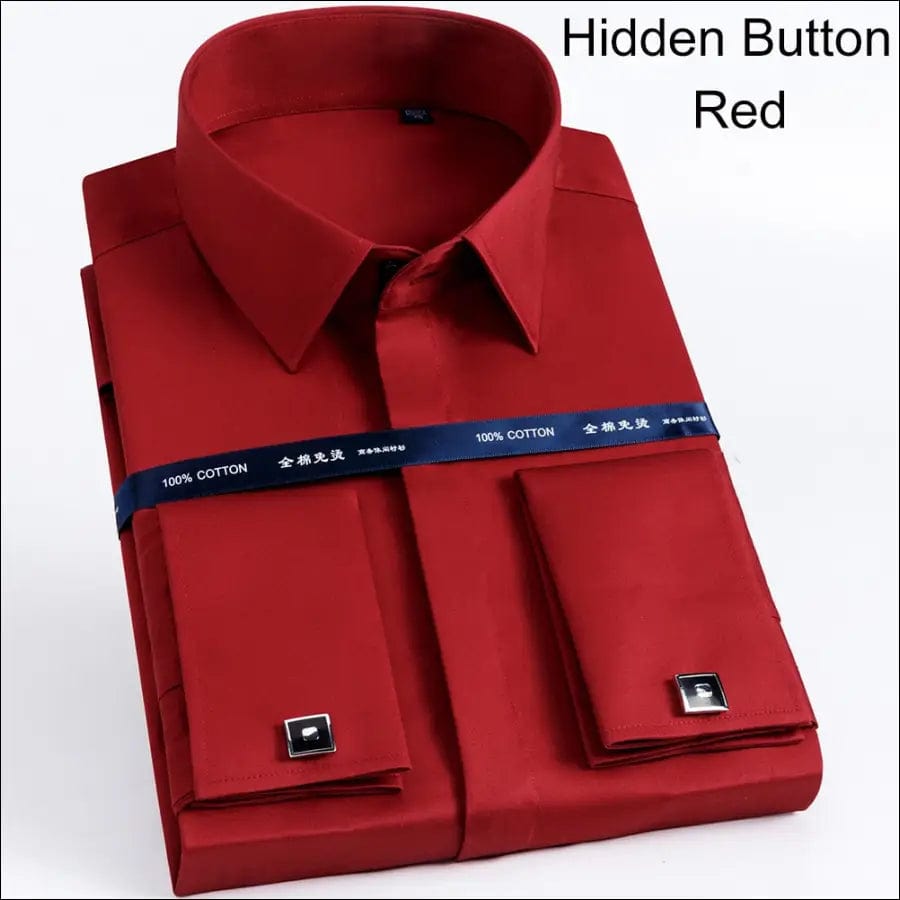 Luxury Mercerized Cotton French Cuff Button Shirts Long