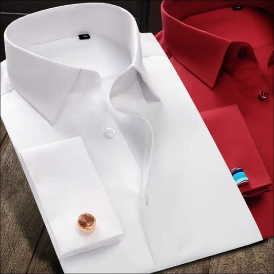 Luxury Mercerized Cotton French Cuff Button Shirts Long