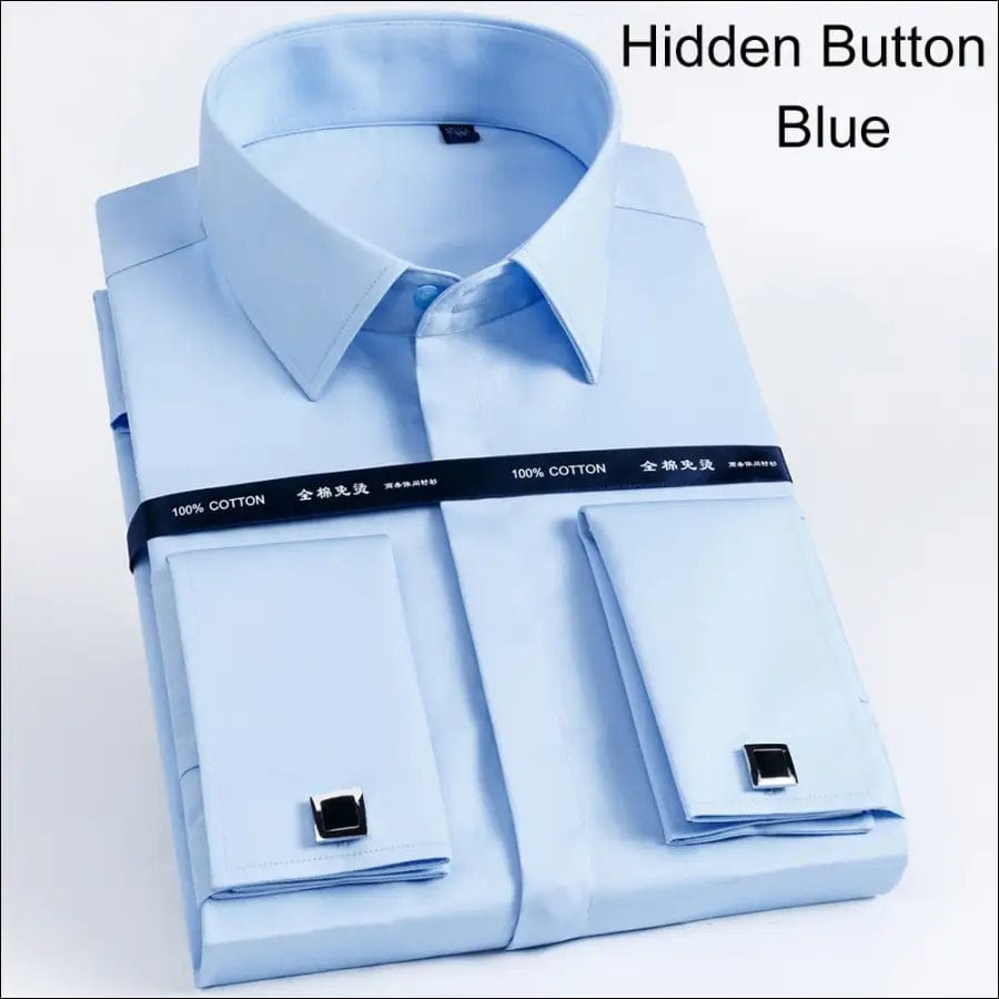 Luxury Mercerized Cotton French Cuff Button Shirts Long