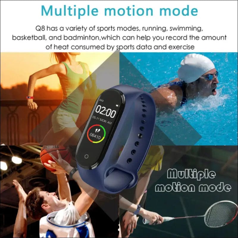 M4 Smart Digital Watch Bracelet for Men Women with Heart