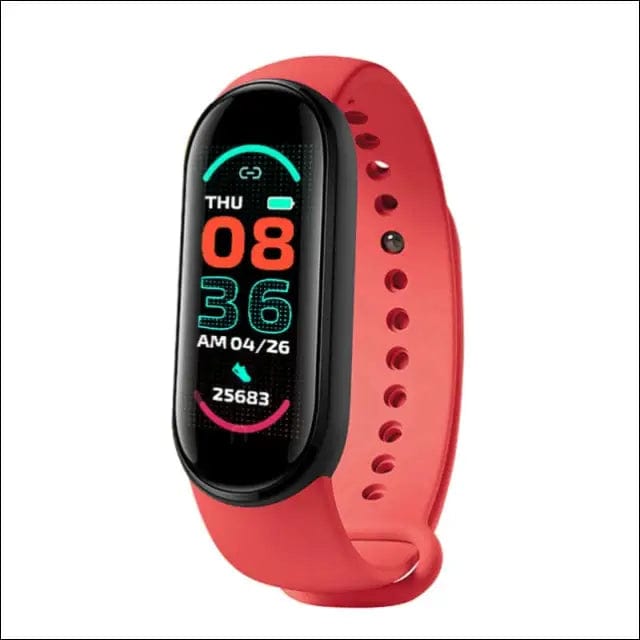 M6 Bluetooth Smart Watch Men - Red - 93588000-red BROKER
