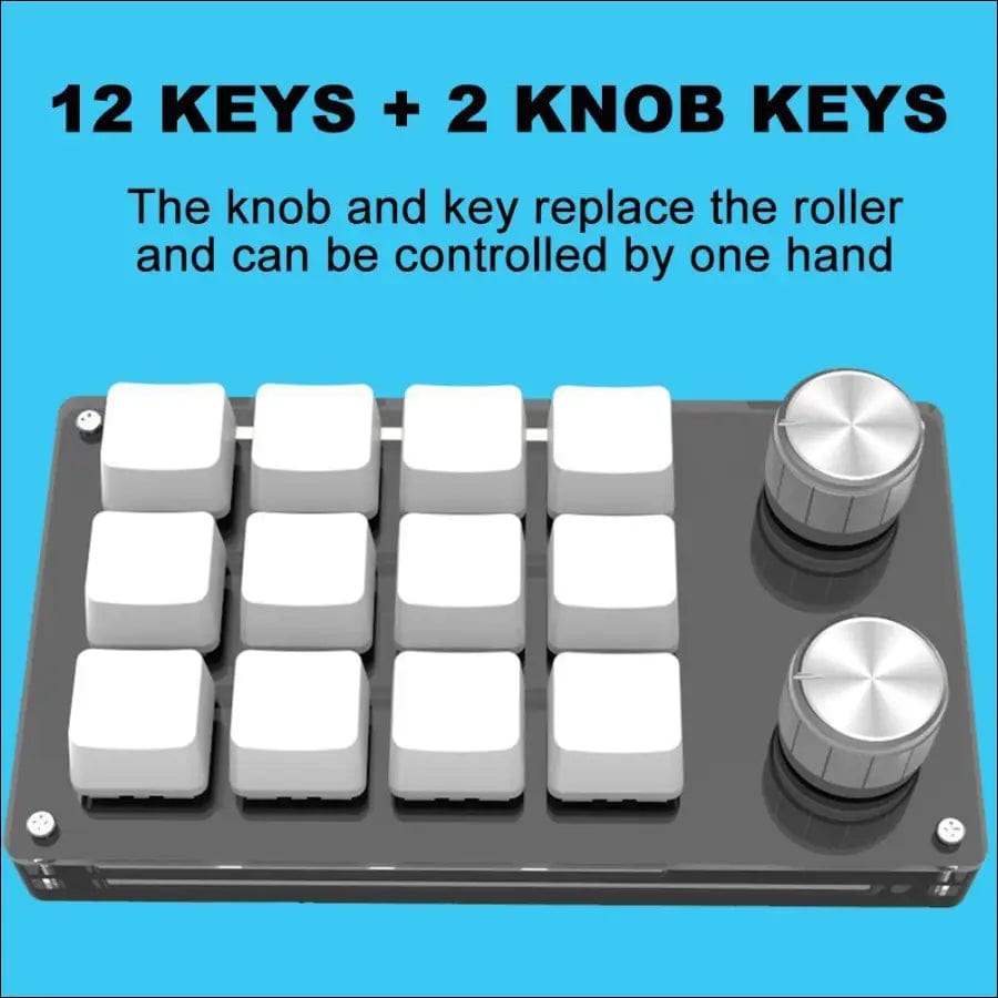 Macro Keyboard 12 Key 2 Knob Mechanical Hot Swap Custom