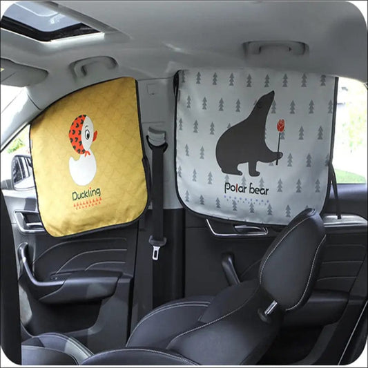 Magnetic Curtain In The Car Window Sunshade Cover Cartoon