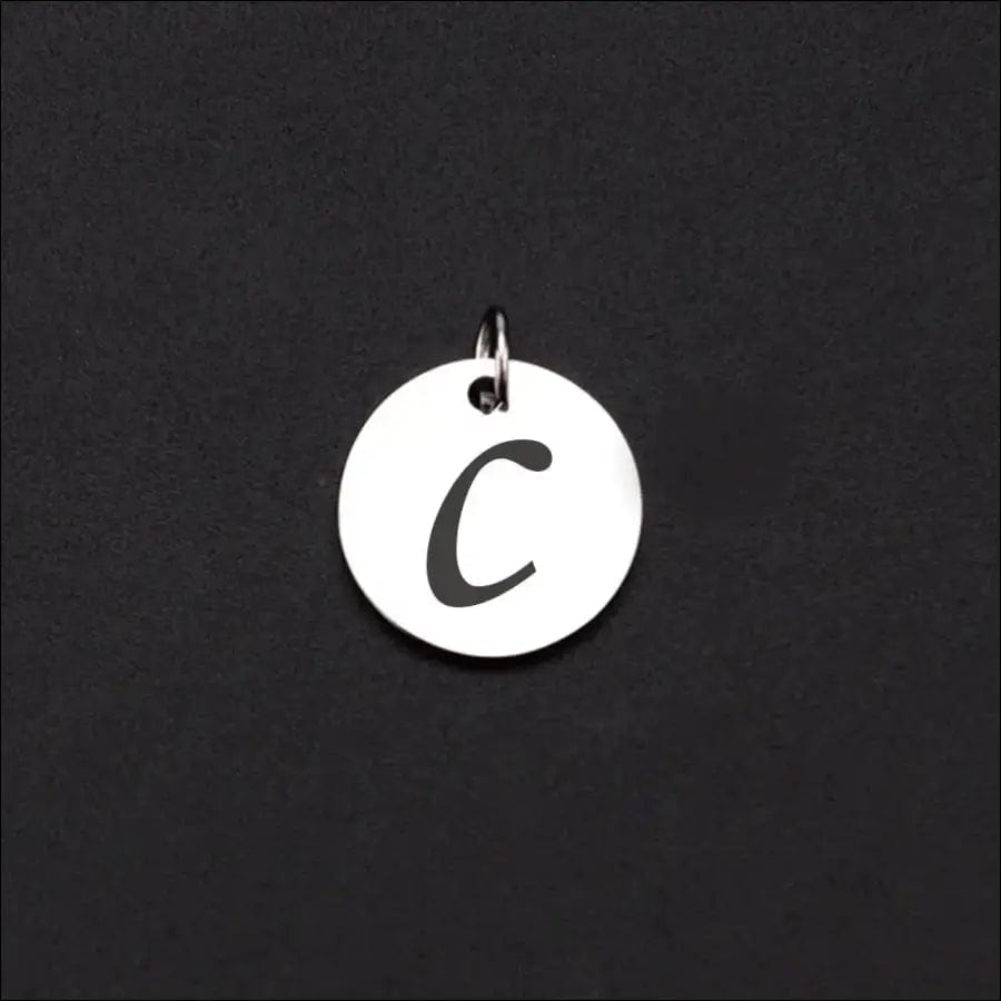 Magnetisches Armband mit Buchstaben - C / Schwarz -