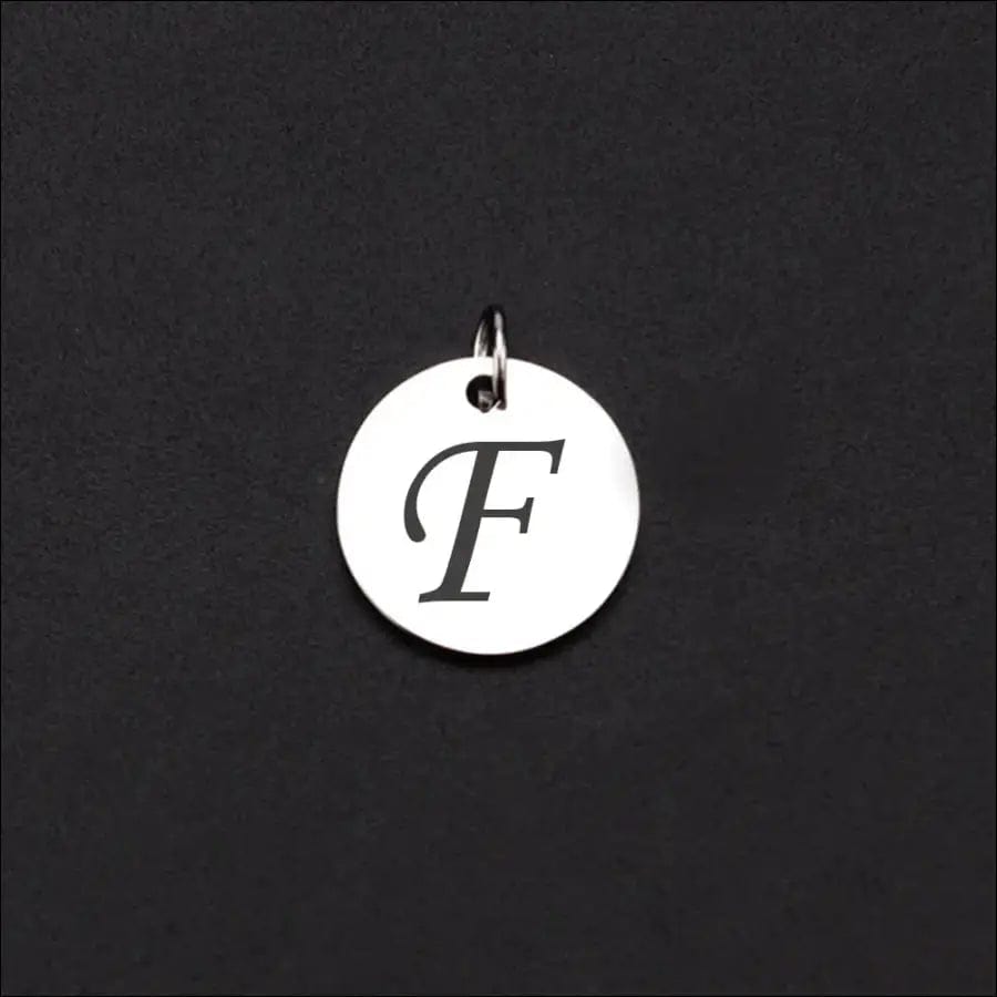 Magnetisches Armband mit Buchstaben - F / Schwarz -