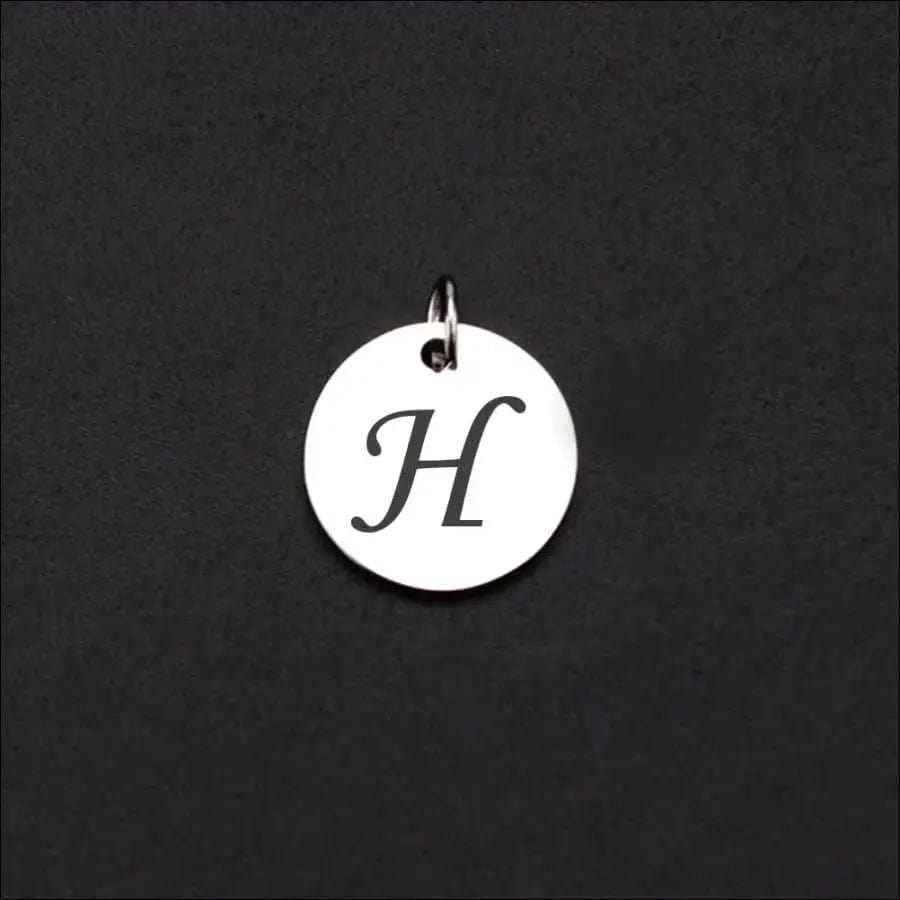 Magnetisches Armband mit Buchstaben - H / Schwarz -