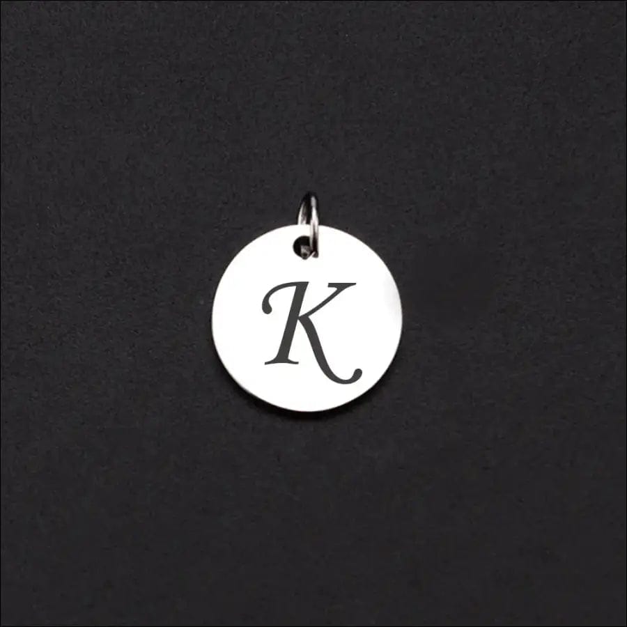 Magnetisches Armband mit Buchstaben - K / Schwarz -