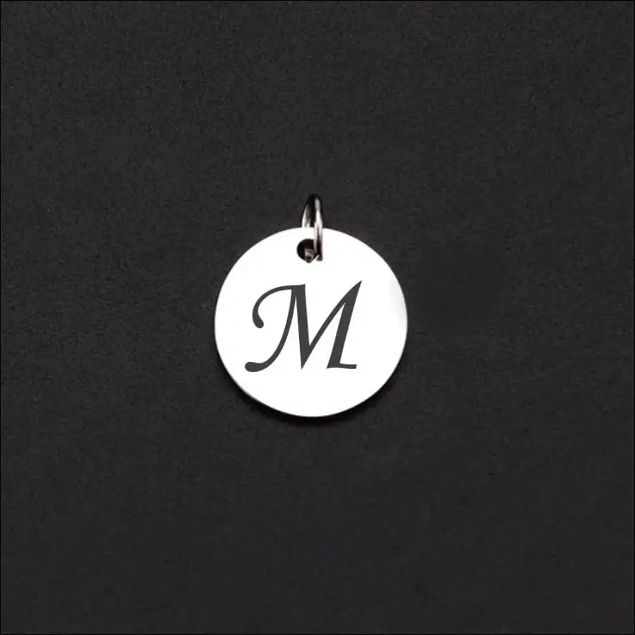 Magnetisches Armband mit Buchstaben - M / Schwarz -