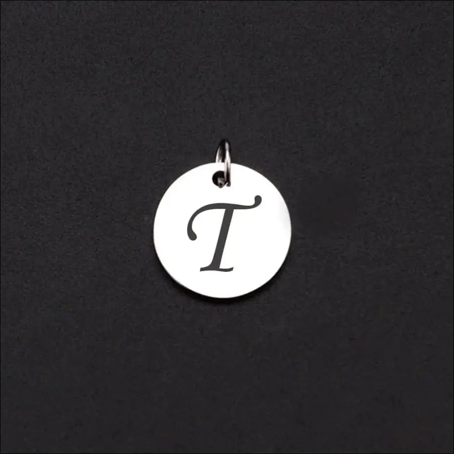 Magnetisches Armband mit Buchstaben - T / Schwarz -