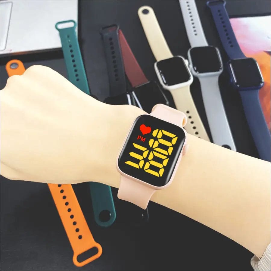 Manufacturers sell new square LED electronic watch students