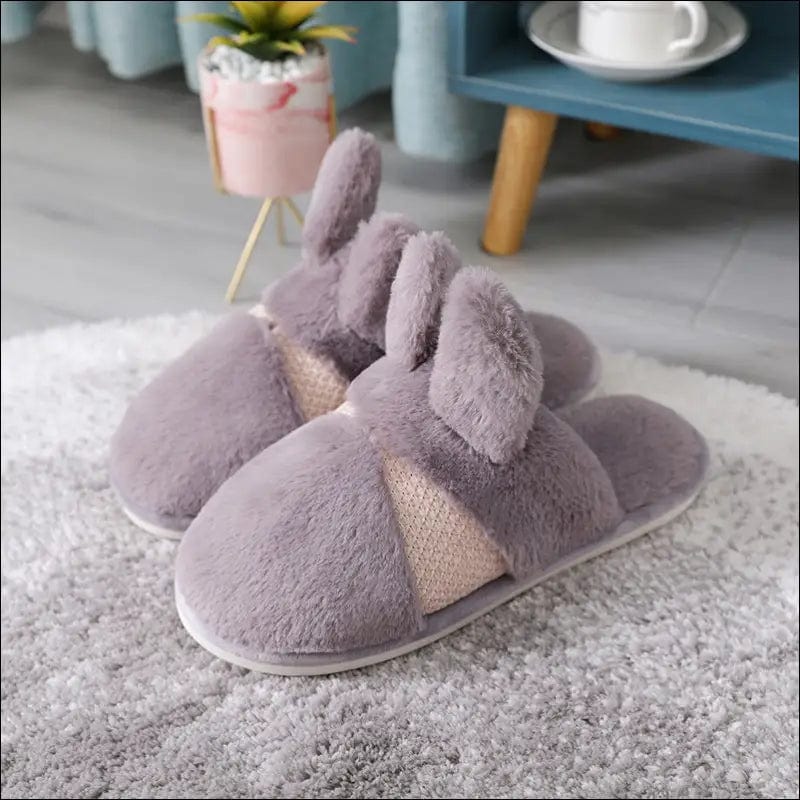 Mao flush shoes winter new thickened rabbit figurine indoor