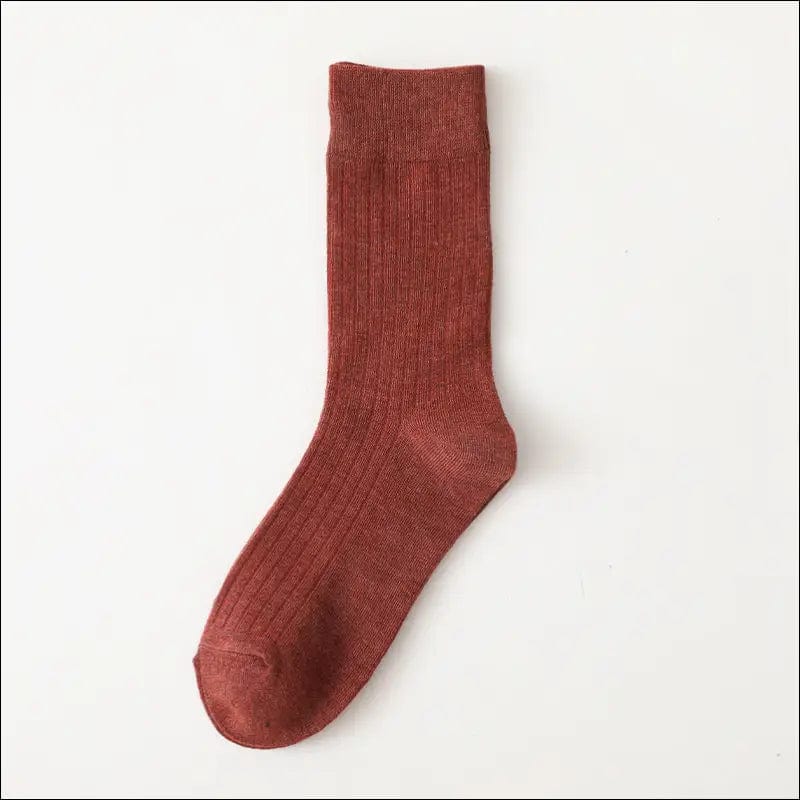 Meet Story autumn new women’s socks wild solid color middle