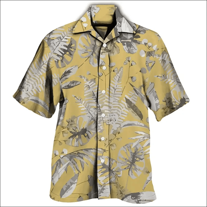 Men Shirt 2023 New Arrival Summer Printed Top Hawaii Flower