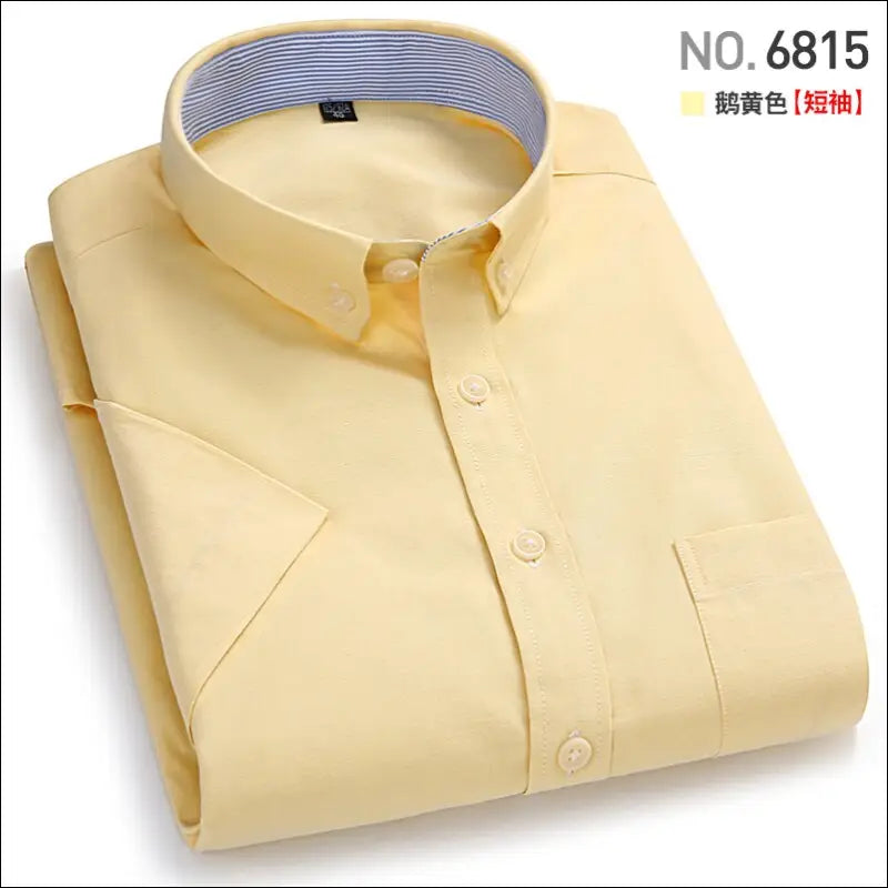 Men Shirt Short Sleeve Oxford 2020 New Shirts Fashion Causal