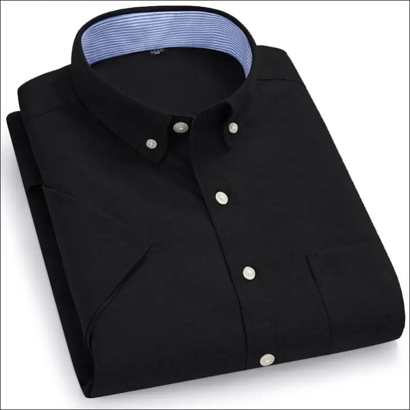 Men Shirt Short Sleeve Oxford 2020 New Shirts Fashion Causal