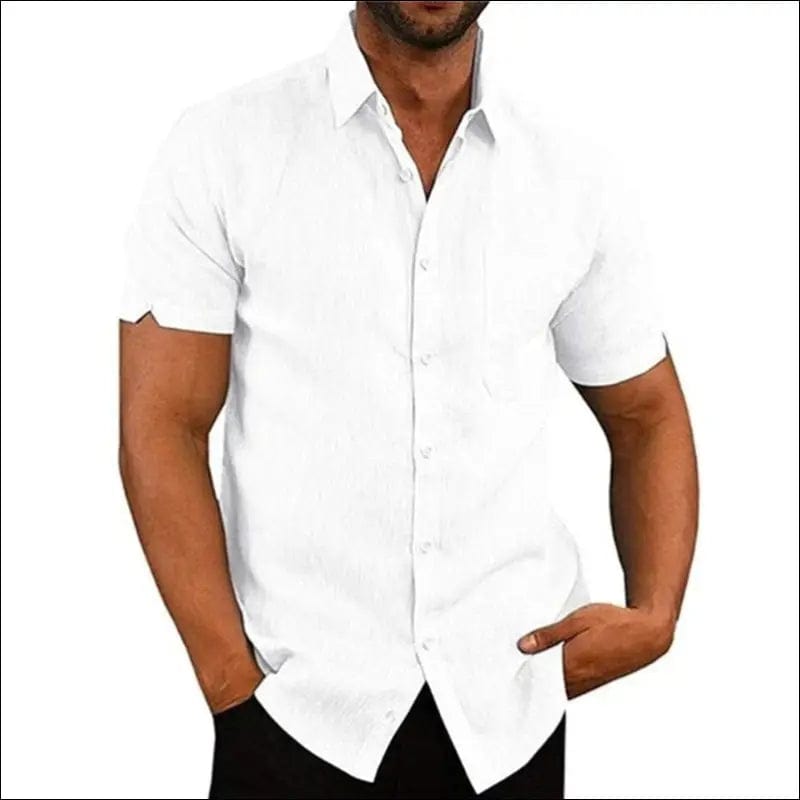 Men Short Sleeve Gym Soccer Shirts Linen Sport Running Shirt