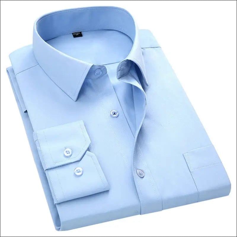 men Slim Fit Business Casual Long Sleeved Shirt Classic