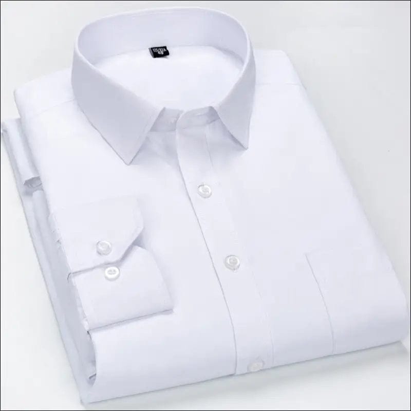 men Slim Fit Business Casual Long Sleeved Shirt Classic