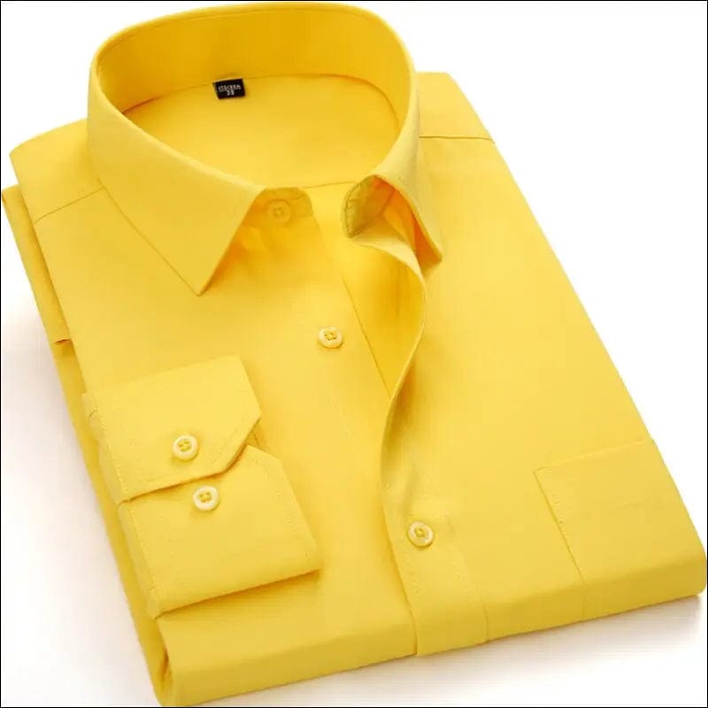 men Slim Fit Business Casual Long Sleeved Shirt Classic