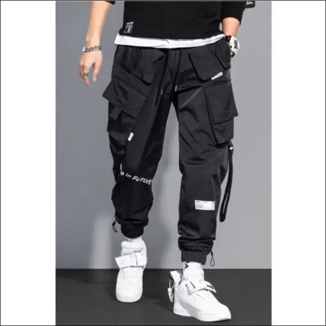 Men&#39;s Cargo Pants Fashion Hip Hop Multi-pocket Trousers