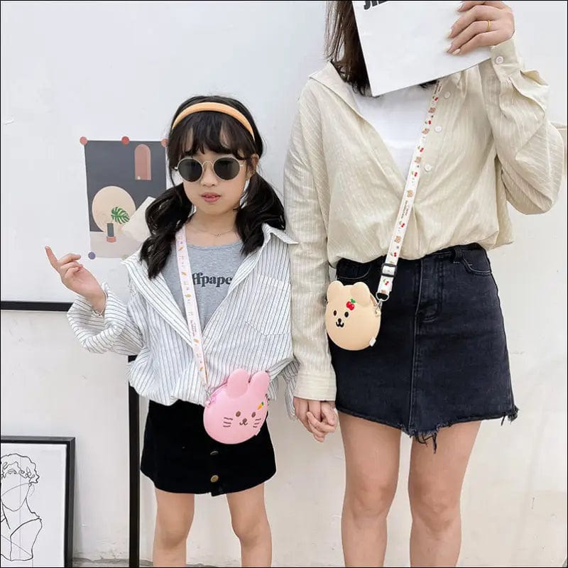 Meng cute rabbit purse children’s shoulder diagonal bag 2021