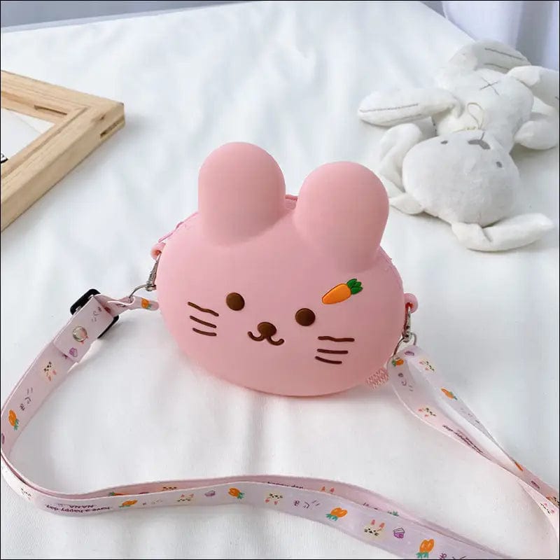 Meng cute rabbit purse children’s shoulder diagonal bag 2021