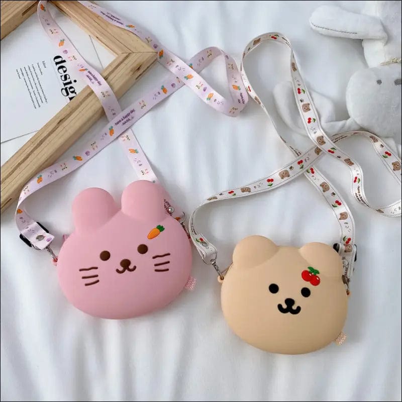 Meng cute rabbit purse children’s shoulder diagonal bag 2021