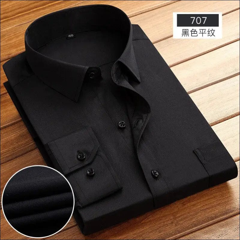 Men’s Classic Long Sleeve Solid/striped Basic Dress Shirts