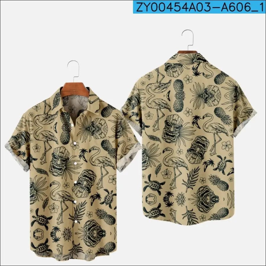 Men’s Fashion Summer T-shirt Hawaii 3D Printing Comfortable