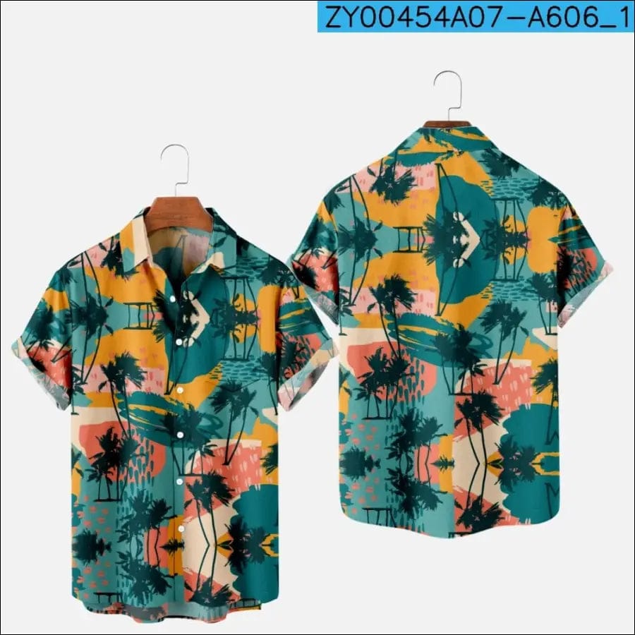 Men’s Fashion Summer T-shirt Hawaii 3D Printing Comfortable