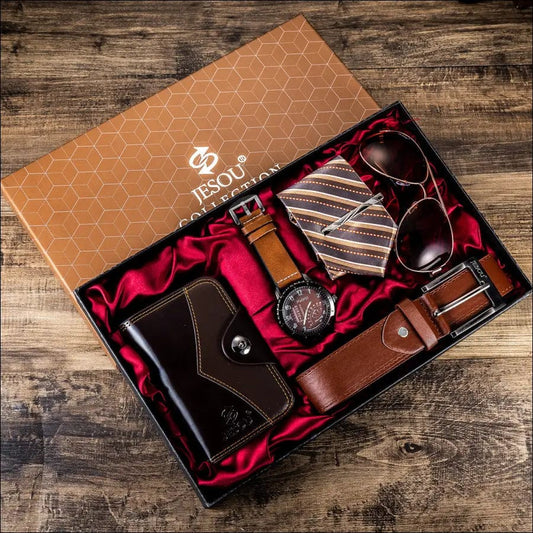 Men’s gift set exquisite packaging watch glasses belt wallet