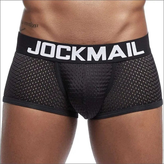 Men’s JOCKMAIL Underwear | Mesh Quick-Dry Design - Black / M