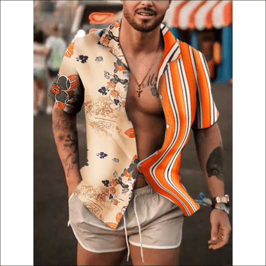 Men’s Summer Shirt Hawaii Style Vintage Printing Long/Short