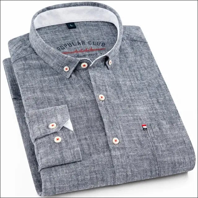 Men’s Versatile Casual Long Sleeve Solid Linen Cotton Shirts