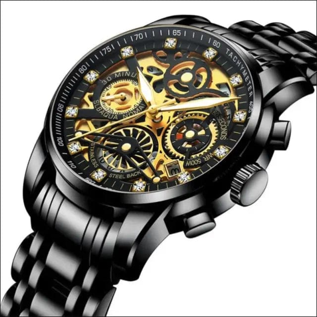 Men’s Watches Tourbillon Rotating Window Fashion Quartz