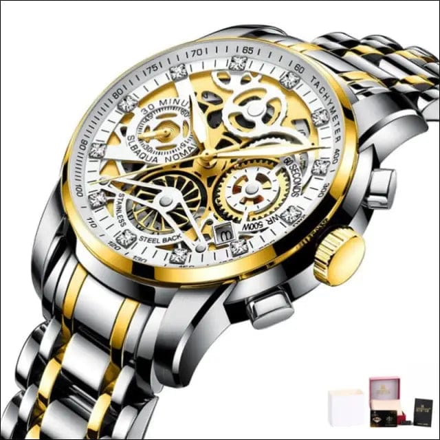 Men’s Watches Tourbillon Rotating Window Fashion Quartz