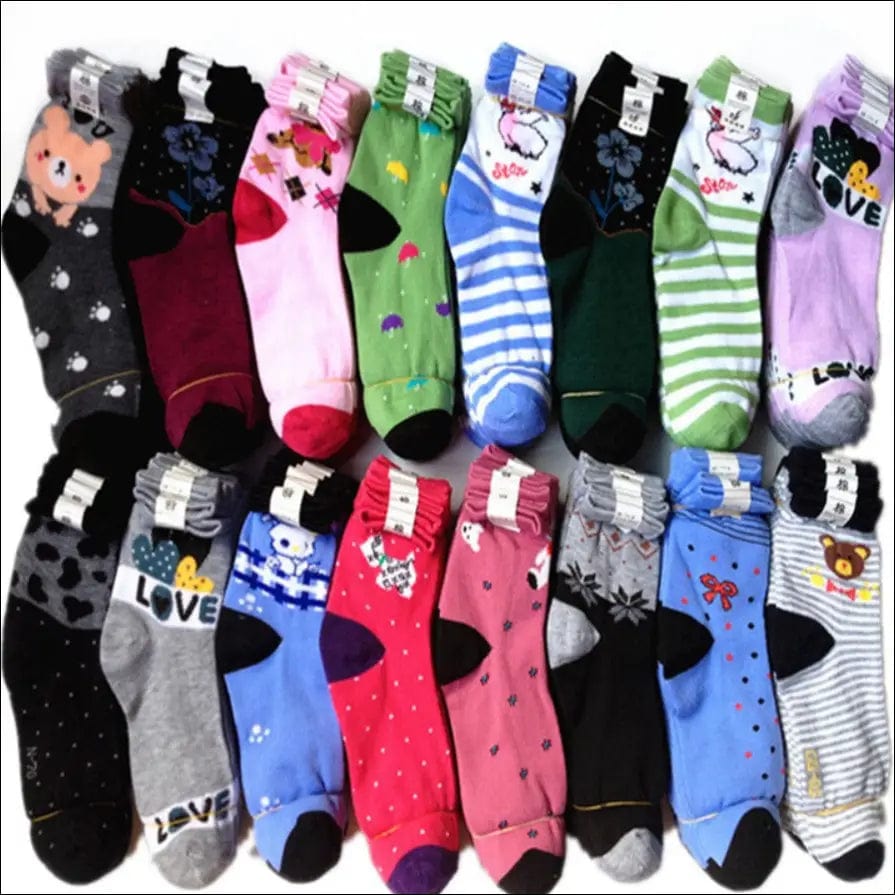 Middle-aged casual middle tube cotton socks old woman winter