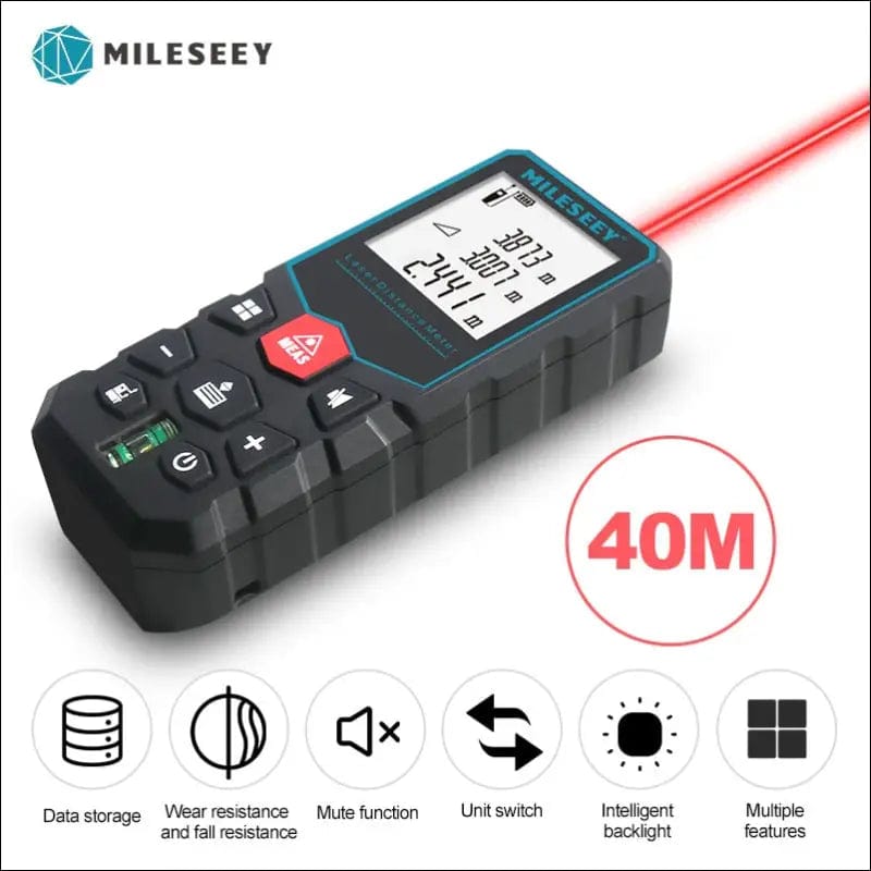 Mileseey laser distance meter electronic roulette digital