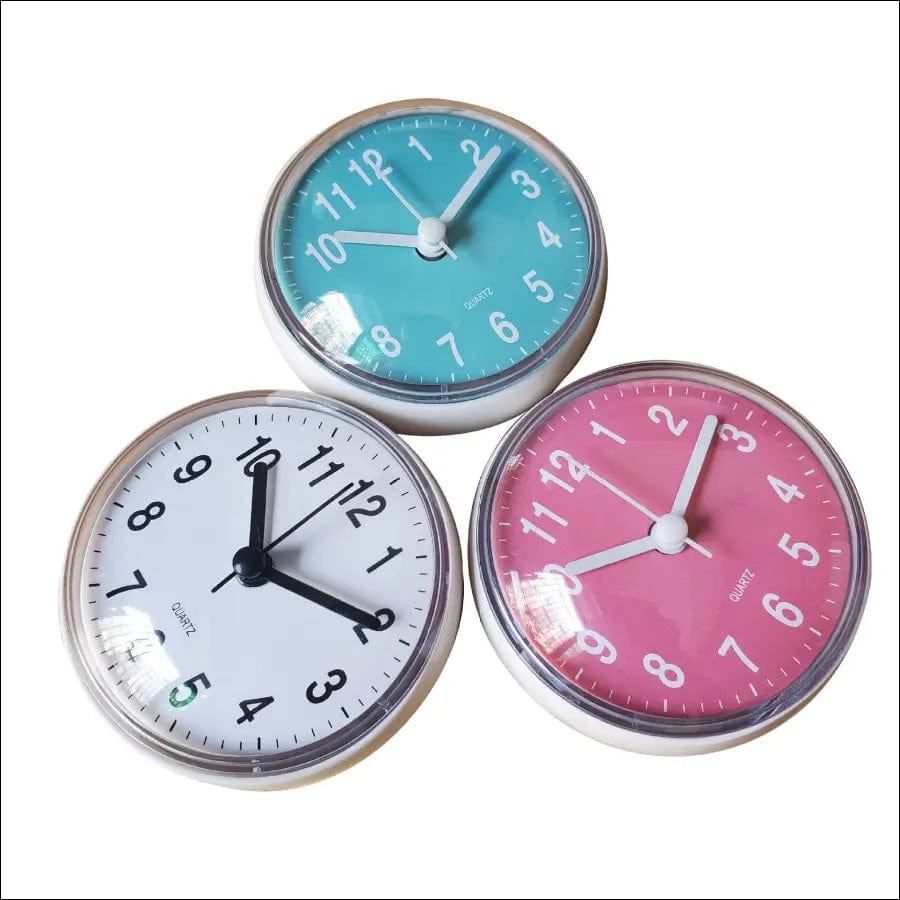 Mini suction cup wall clock bathroom anti-fog waterproof