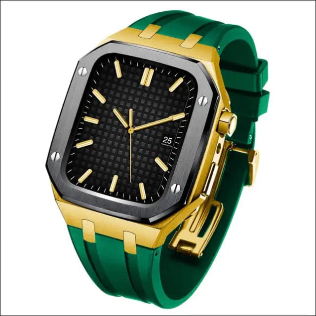 Modification Kit for Apple Watch (45MM) - Dark Green-Gold