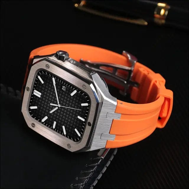 Modification Kit for Apple Watch (45MM) - Orange Strap-Case