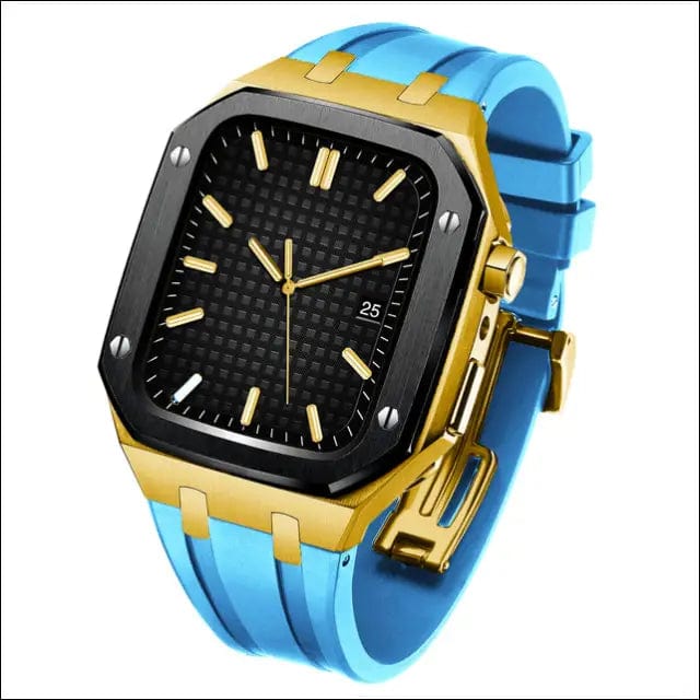 Modification Kit for Apple Watch (45MM) - Sky Blue-Gold