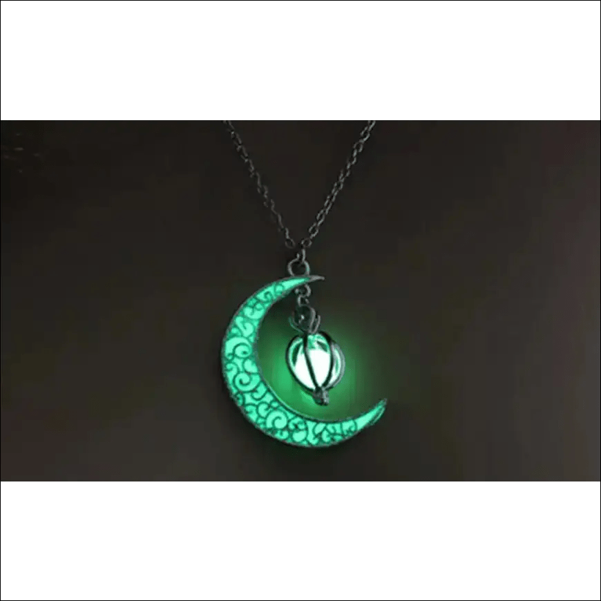 Moon Luminous Necklace - Green - 80594723-green BROKER SHOP