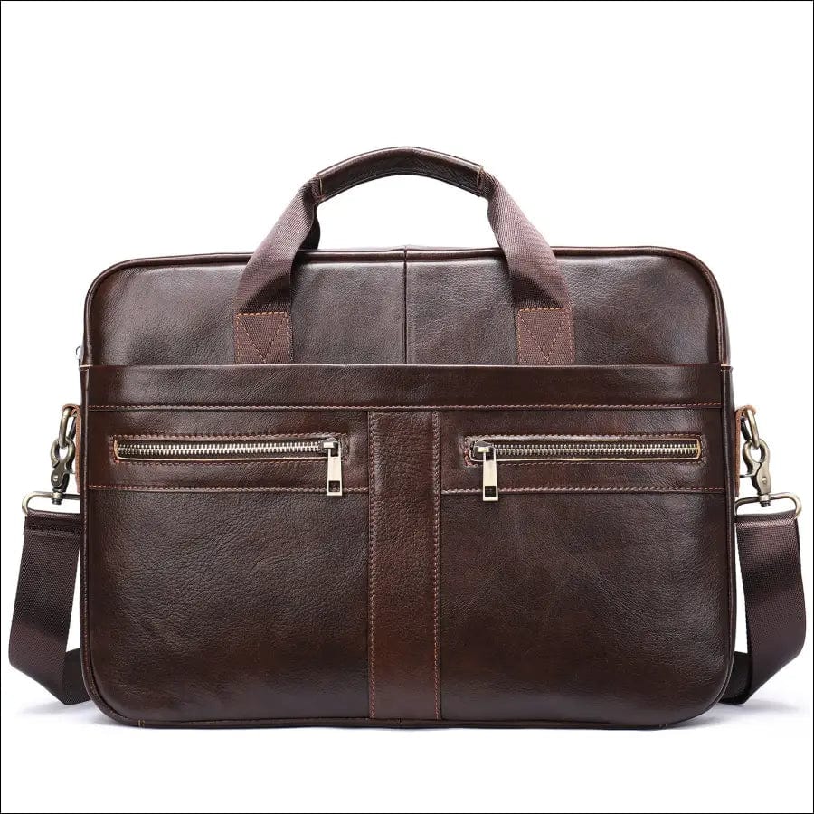 MVA new men’s bag leather business briefcase true 15.6 inch