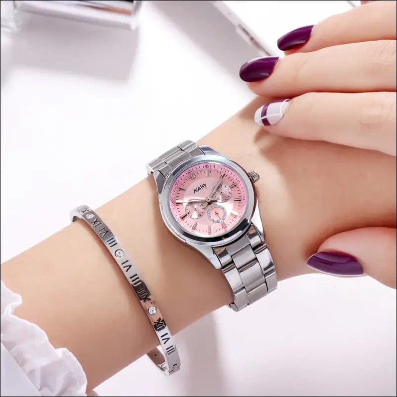 NARY Nirai brand ladies watch simple casual three-eyed night