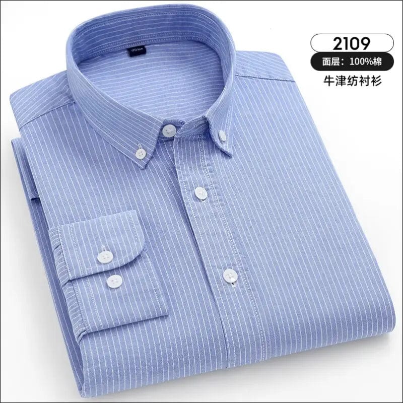 New Arrival 100% Pure Cotton Oxford Striped Or Plaid Shirt